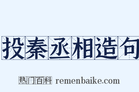 投秦丞相造句是什么意思的图片